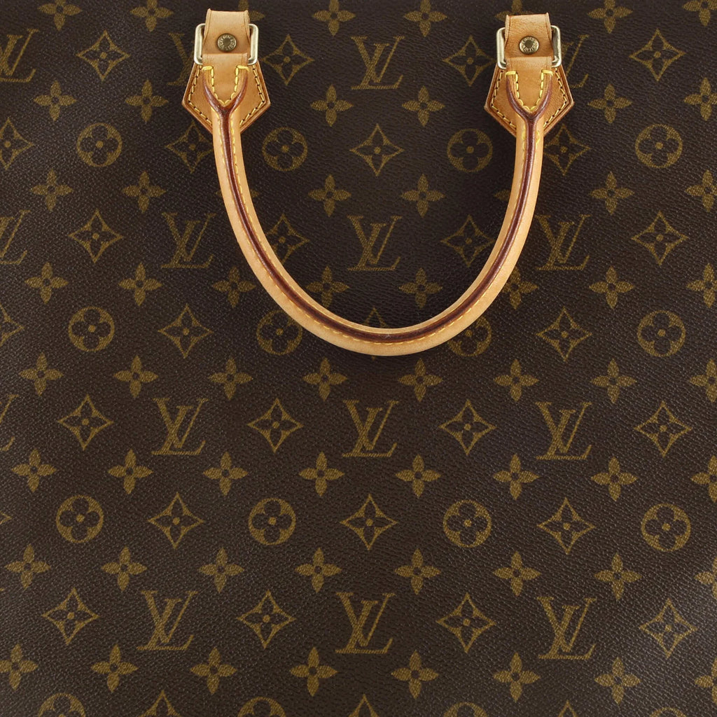 Brown Louis Vuitton handbag with monogram pattern