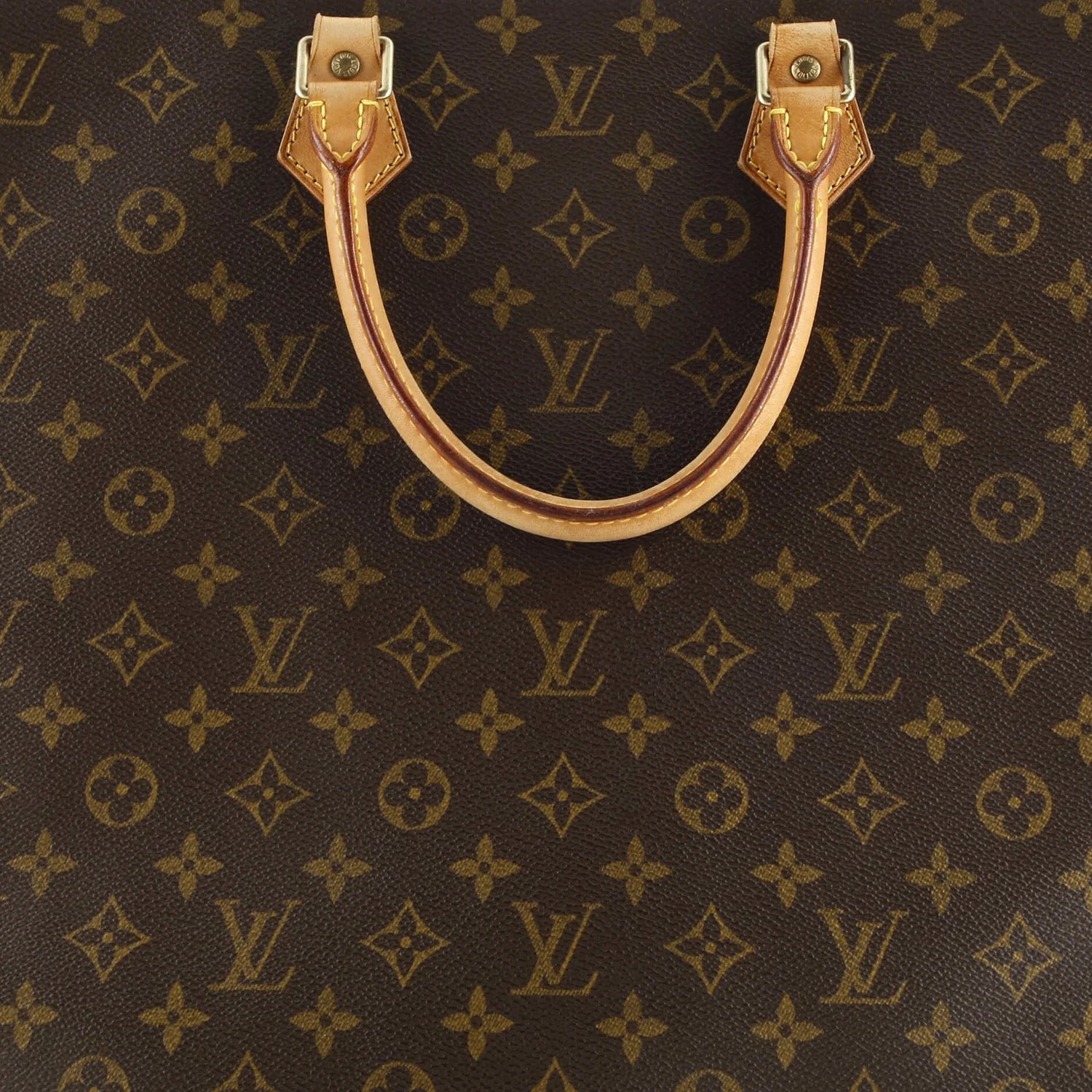 Brown Louis Vuitton handbag with monogram pattern