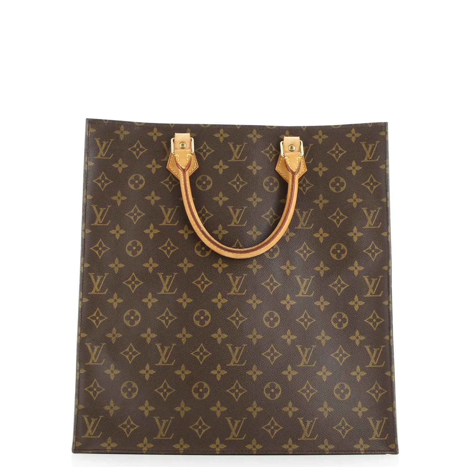 louis vuitton sac plat with monogram pattern on a white background