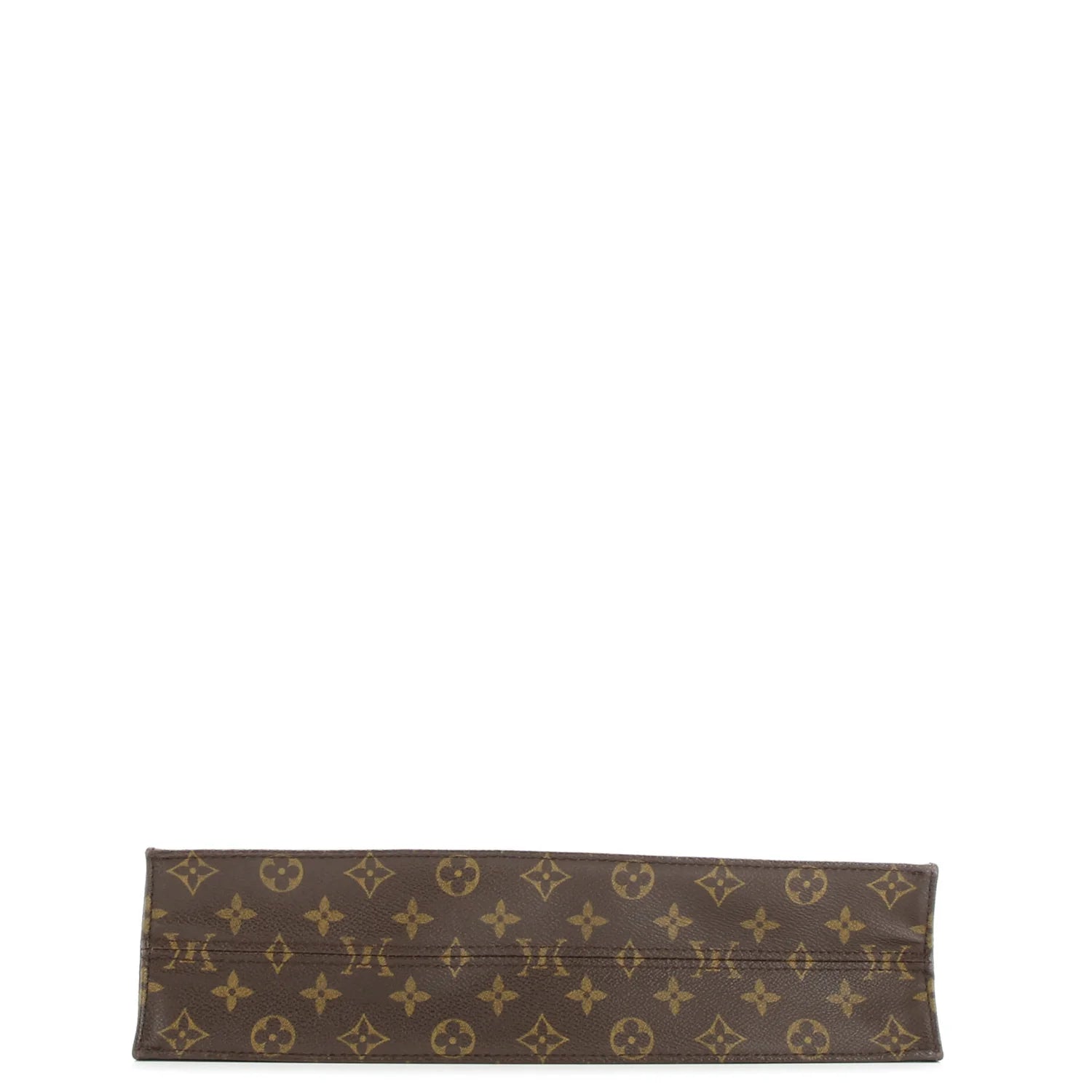 Brown patterned pouch on a white background louis vuitton sac plat 